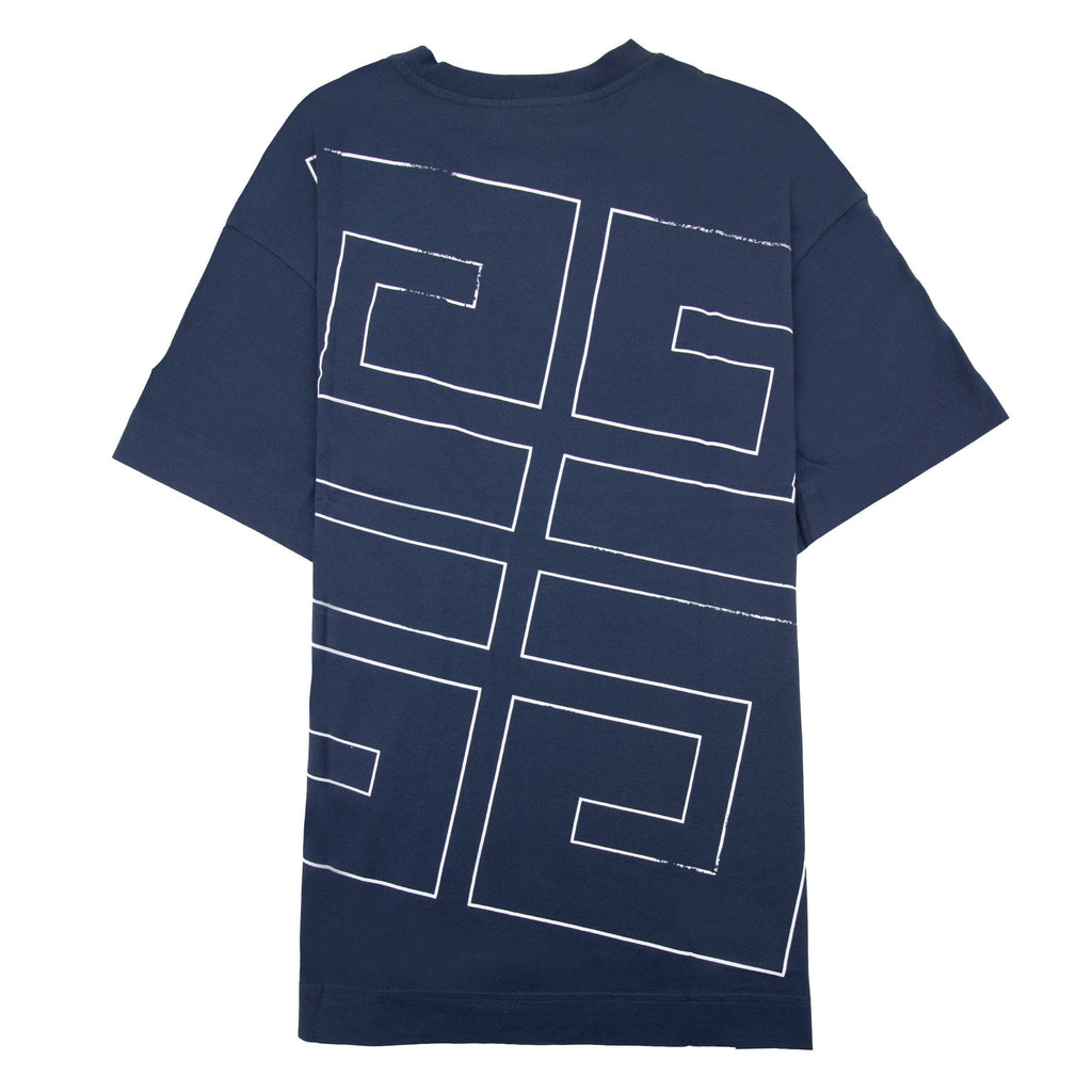 Givenchy 4g Stars Logo T Shirt Deep Blue 402