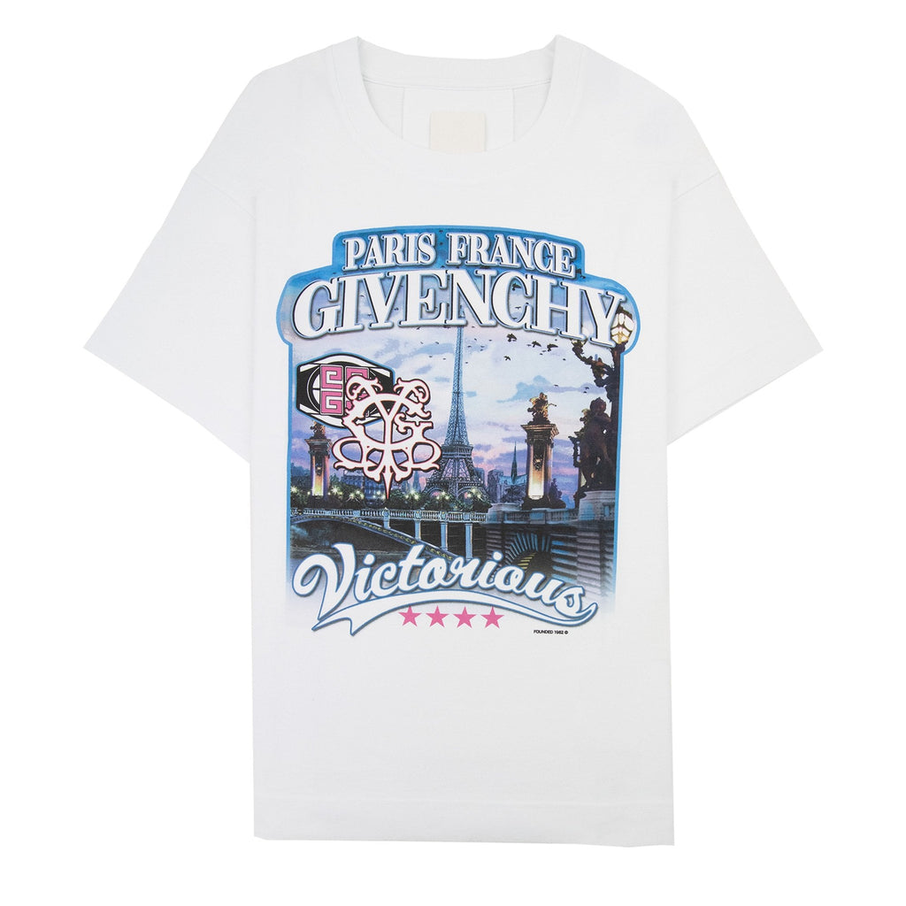 Givenchy World Tour Boxy Fit T Shirt White 100
