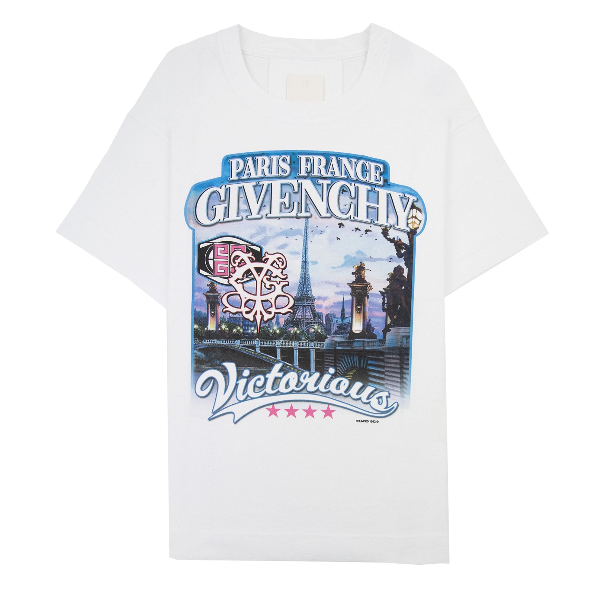 Givenchy World Tour Boxy Fit T Shirt White 100