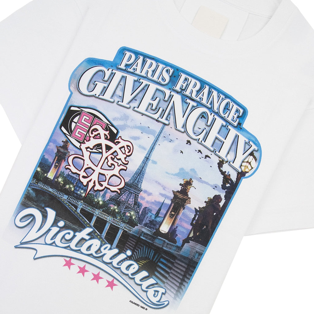 Givenchy World Tour Boxy Fit T Shirt White 100