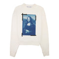 Off White Monalisa Over Crewneck Sweatshirt White/blue