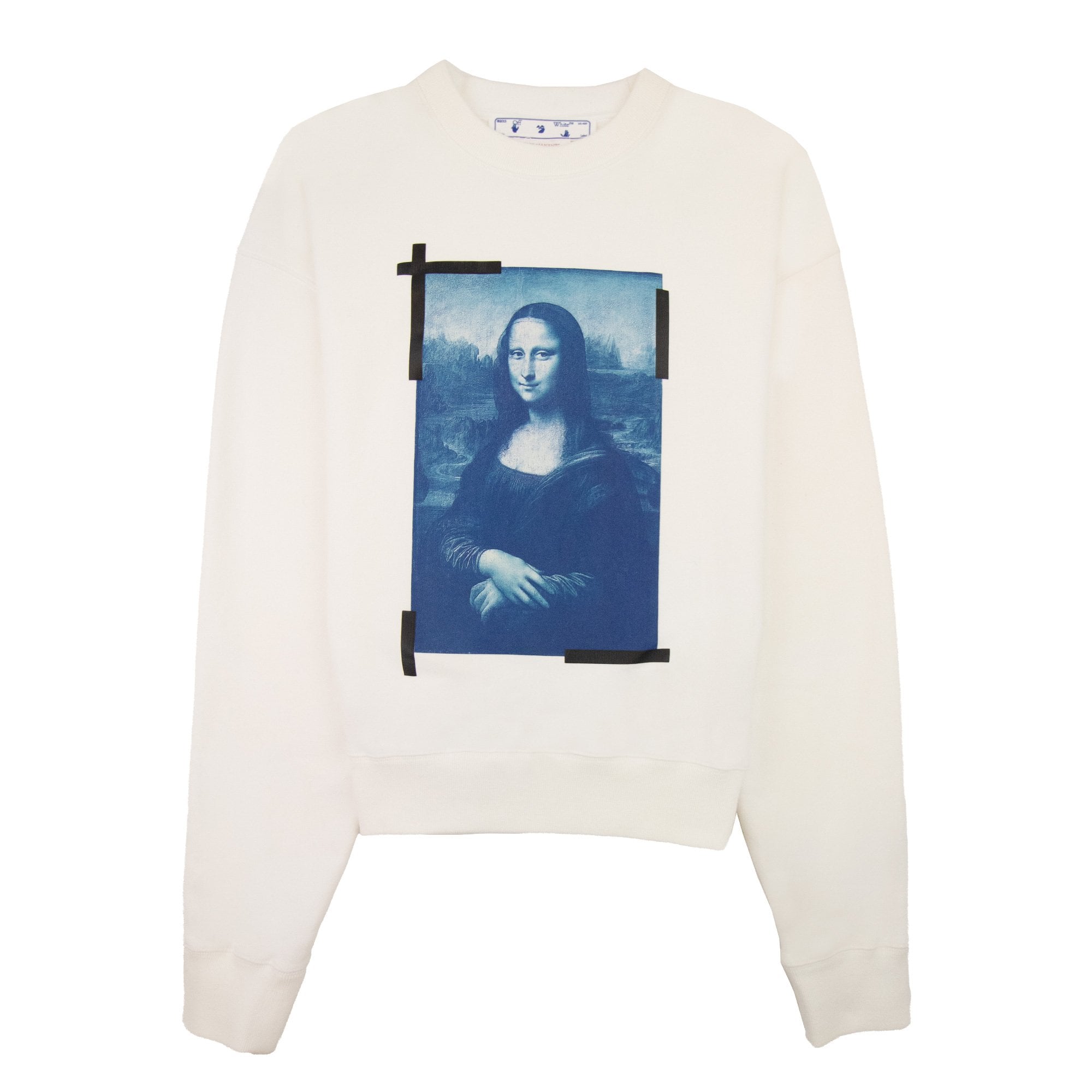 Off White Monalisa Over Crewneck Sweatshirt White/blue