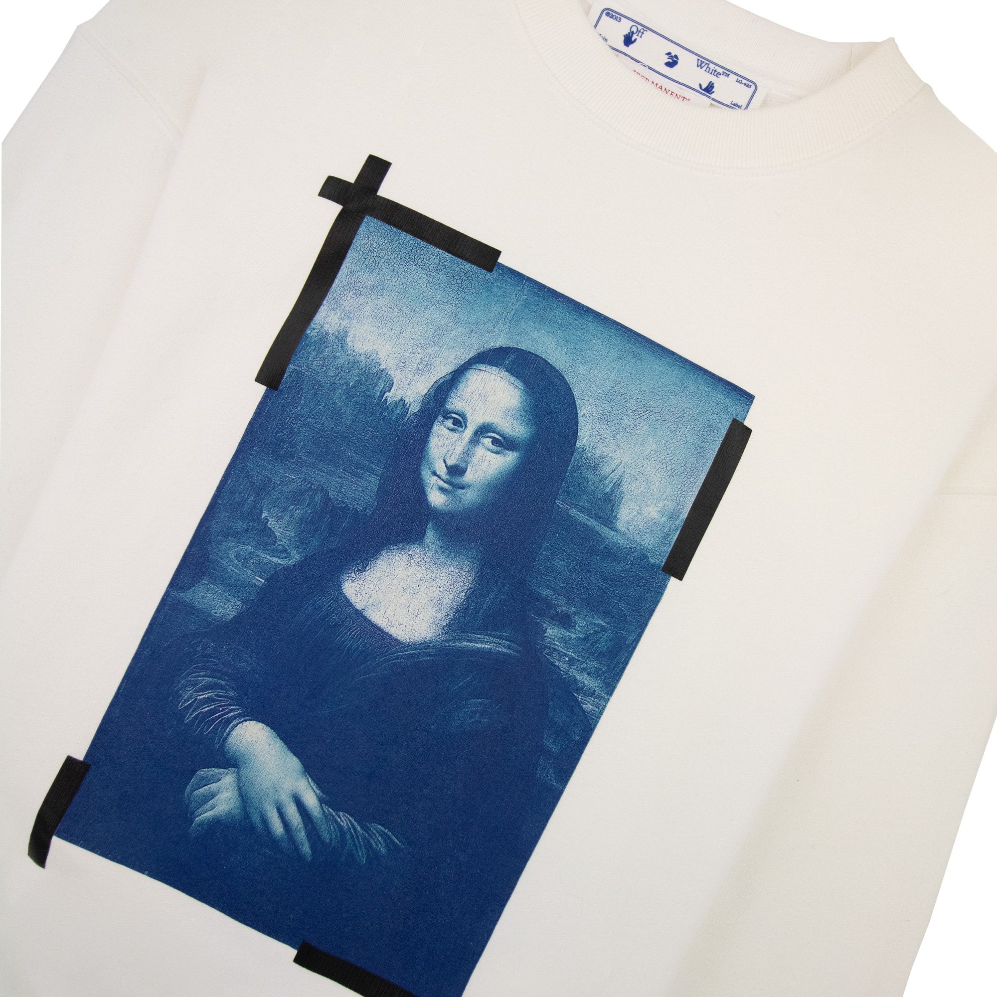 Off White Monalisa Over Crewneck Sweatshirt White/blue