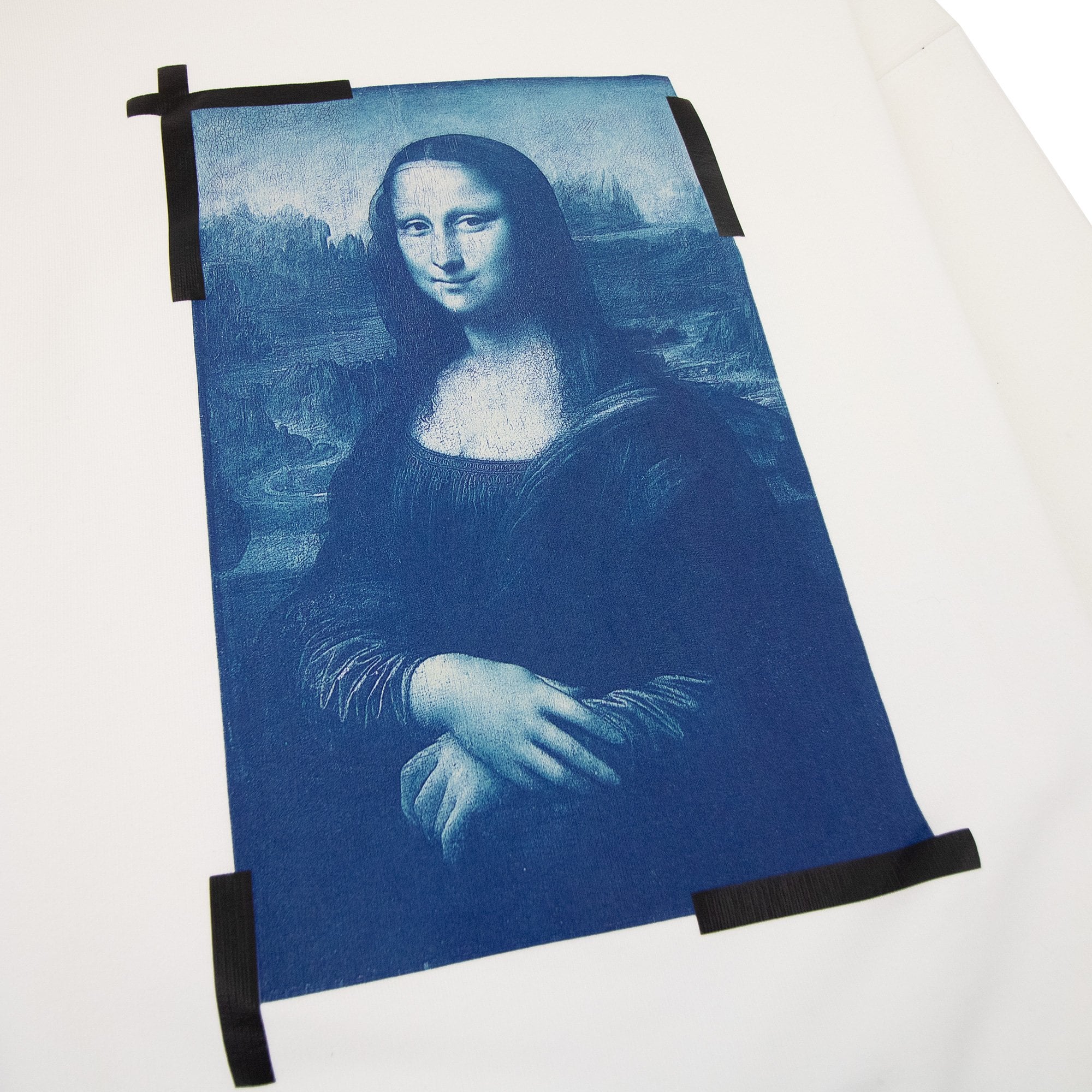 Off White Monalisa Over Crewneck Sweatshirt White/blue