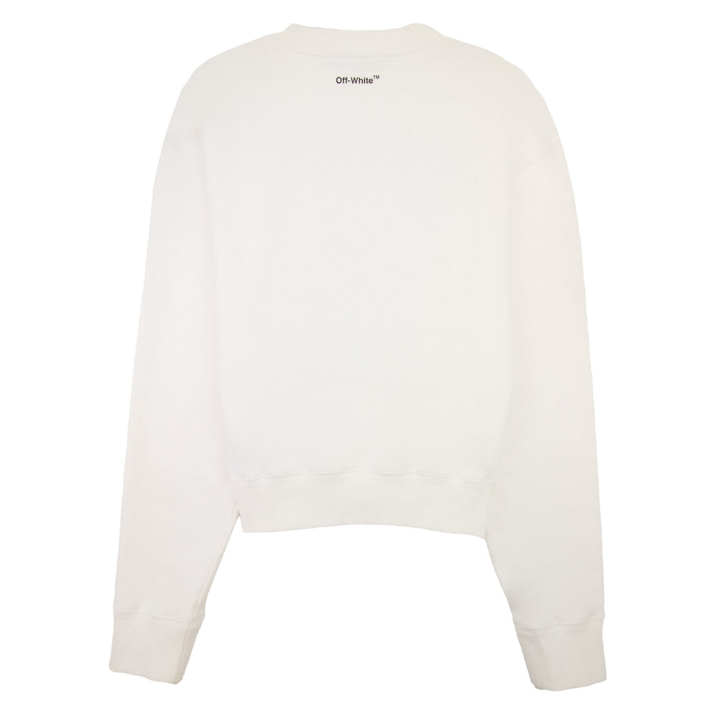 Off White Monalisa Over Crewneck Sweatshirt White/blue