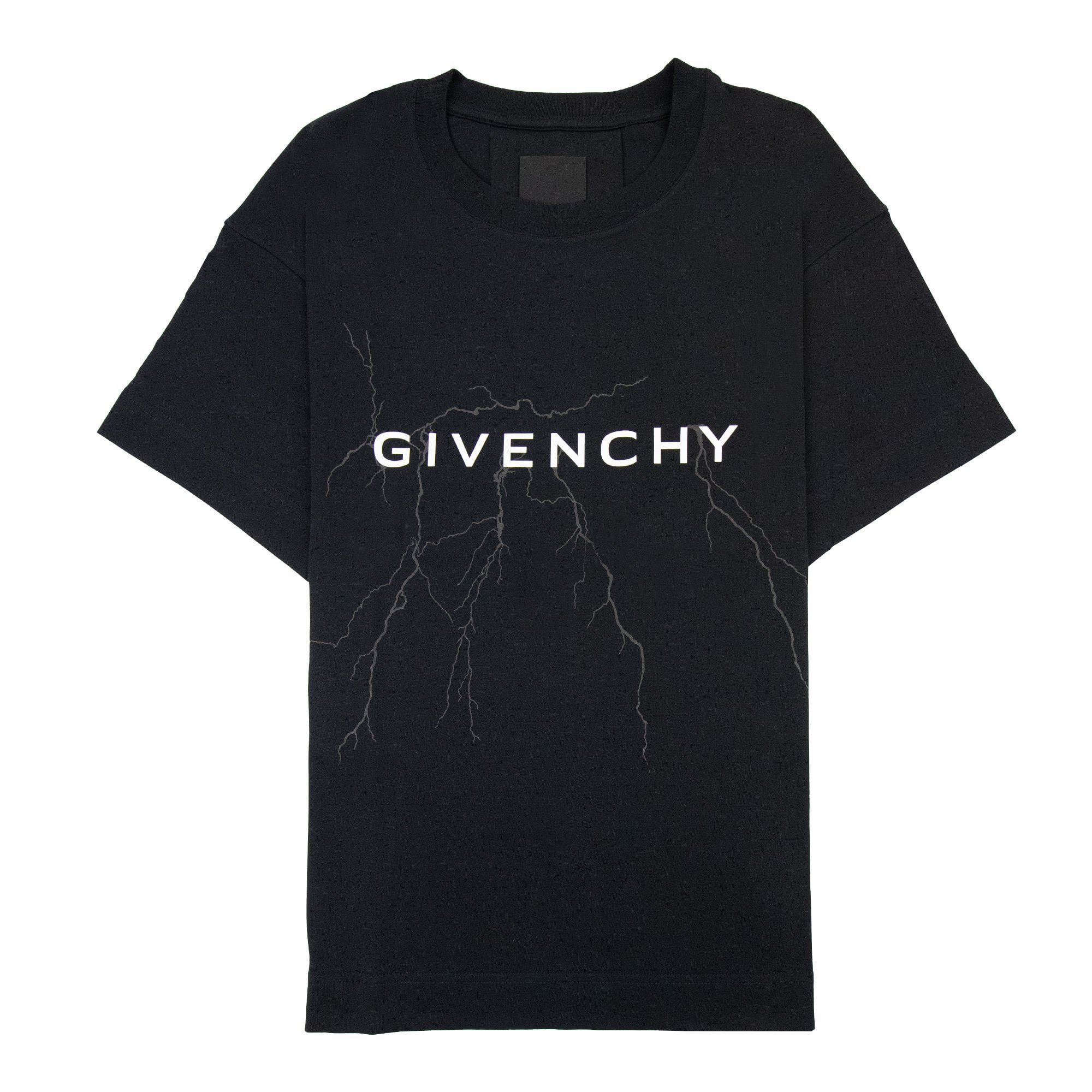 Givenchy Reflective Art Work Boxy Fit T Shirt Black 001