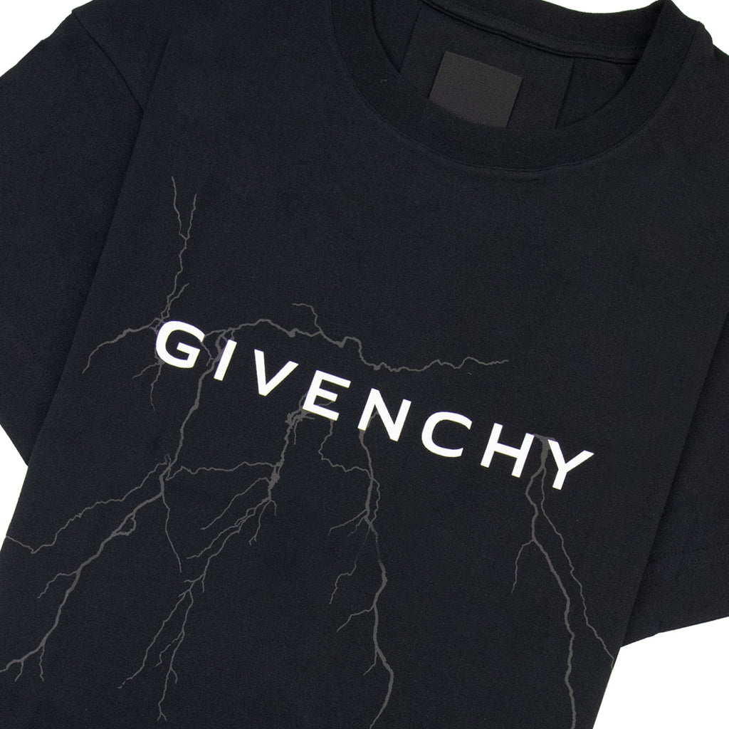 Givenchy Reflective Art Work Boxy Fit T Shirt Black 001