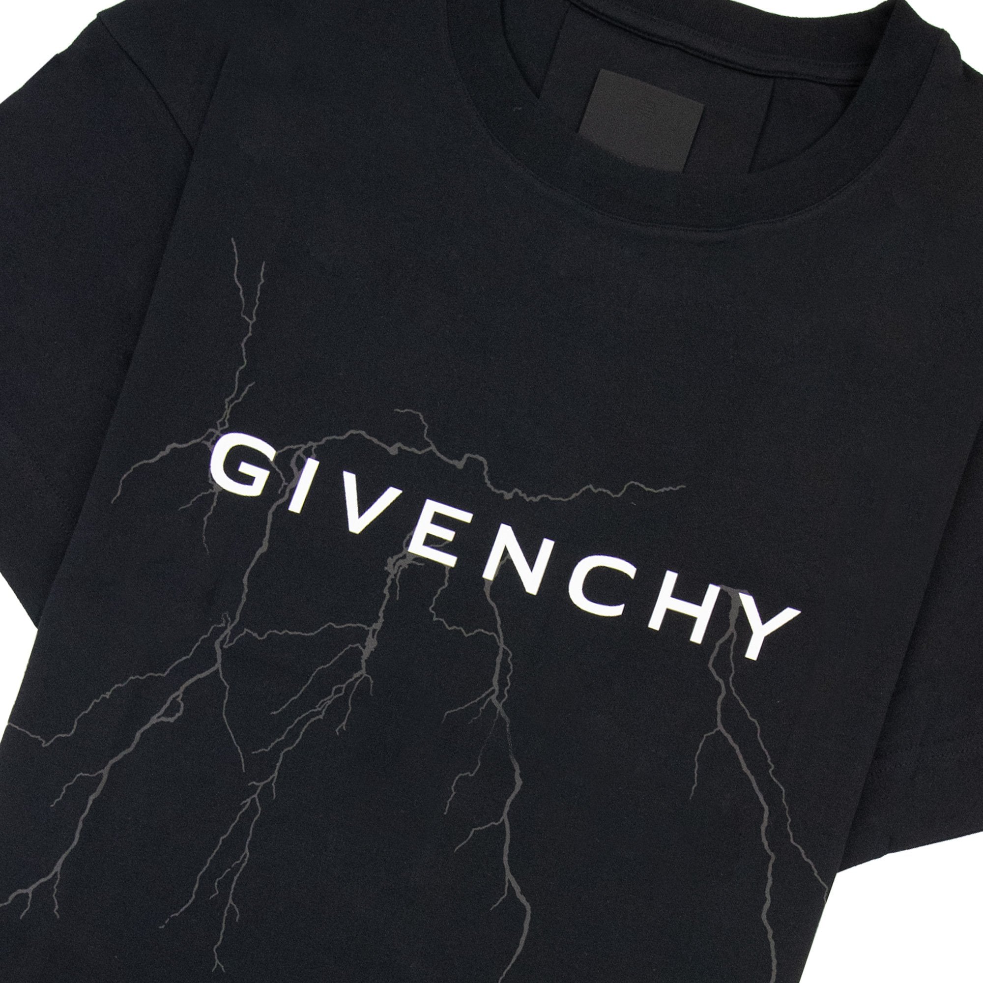 Givenchy Reflective Art Work Boxy Fit T Shirt Black 001