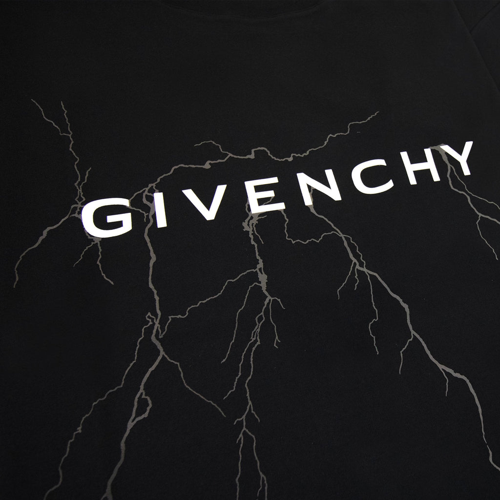 Givenchy Reflective Art Work Boxy Fit T Shirt Black 001