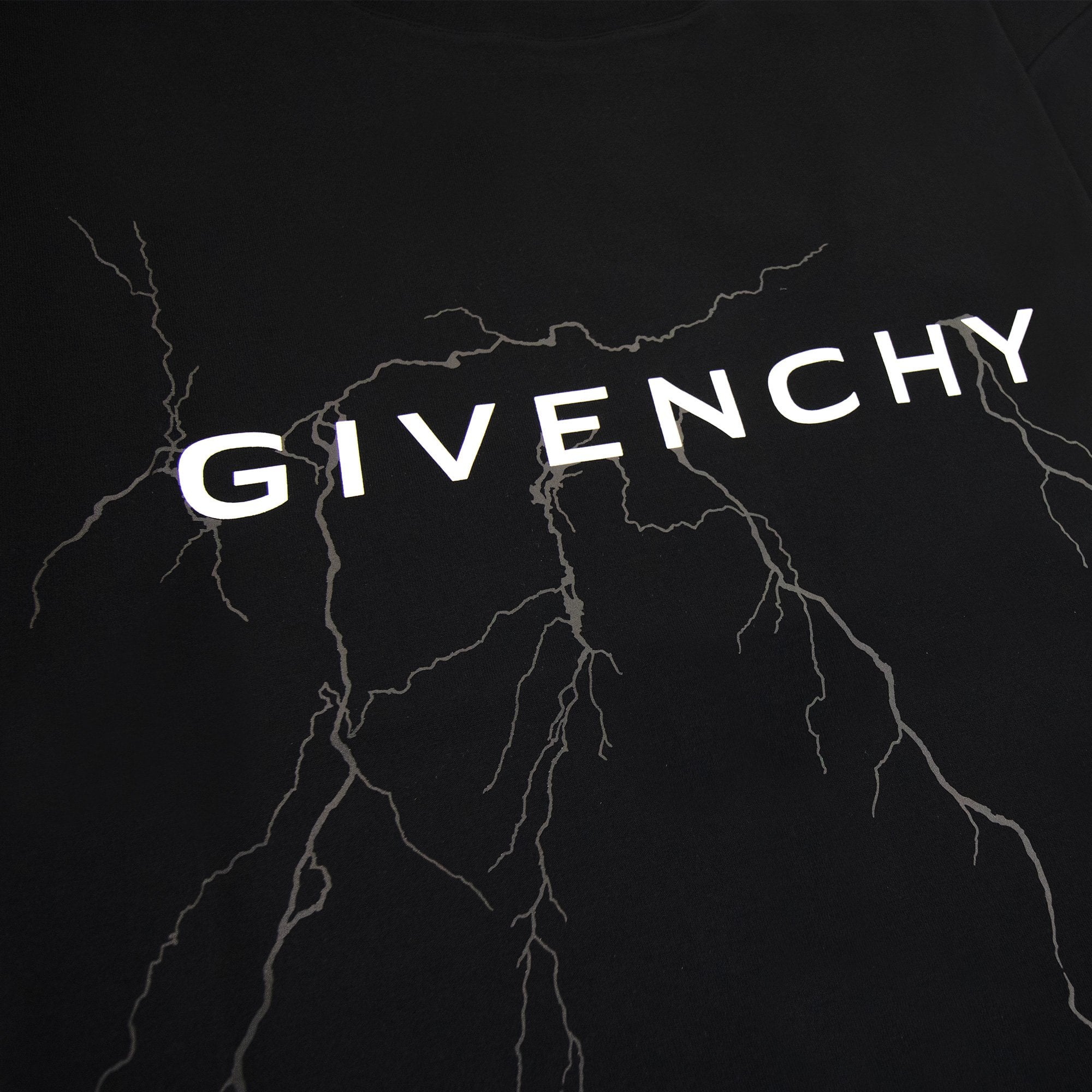 Givenchy Reflective Art Work Boxy Fit T Shirt Black 001