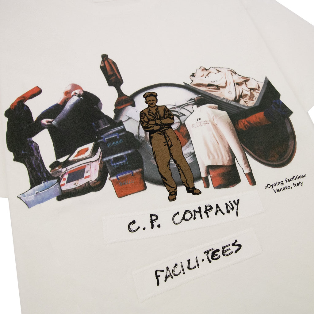 Cp Company 24/1 Jersey Facili-tees T-shirt White 103