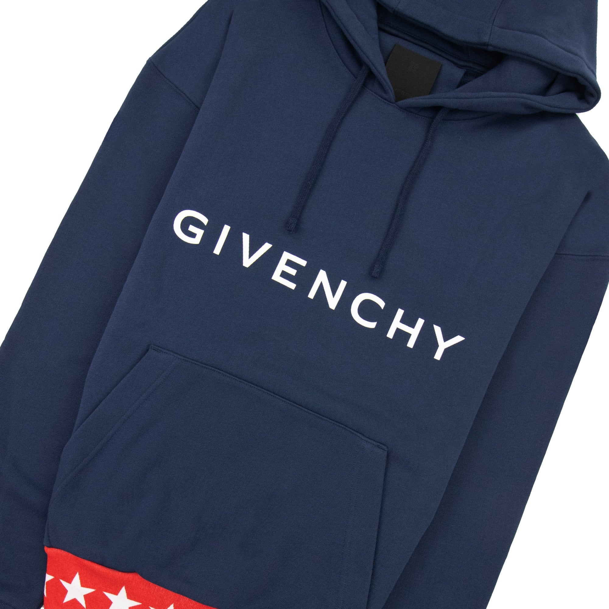 Givenchy Logo Stars Hoodied Sweatshirt Deep Blue 402