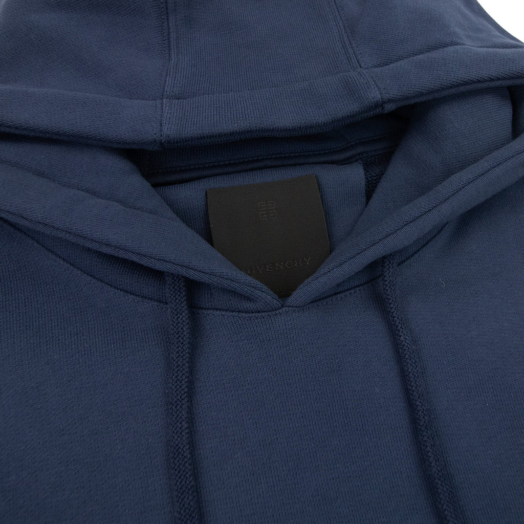 Givenchy Logo Stars Hoodied Sweatshirt Deep Blue 402