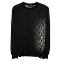 Fendi Girocollo Shaded Ff Logo Knitted Jumper Nero