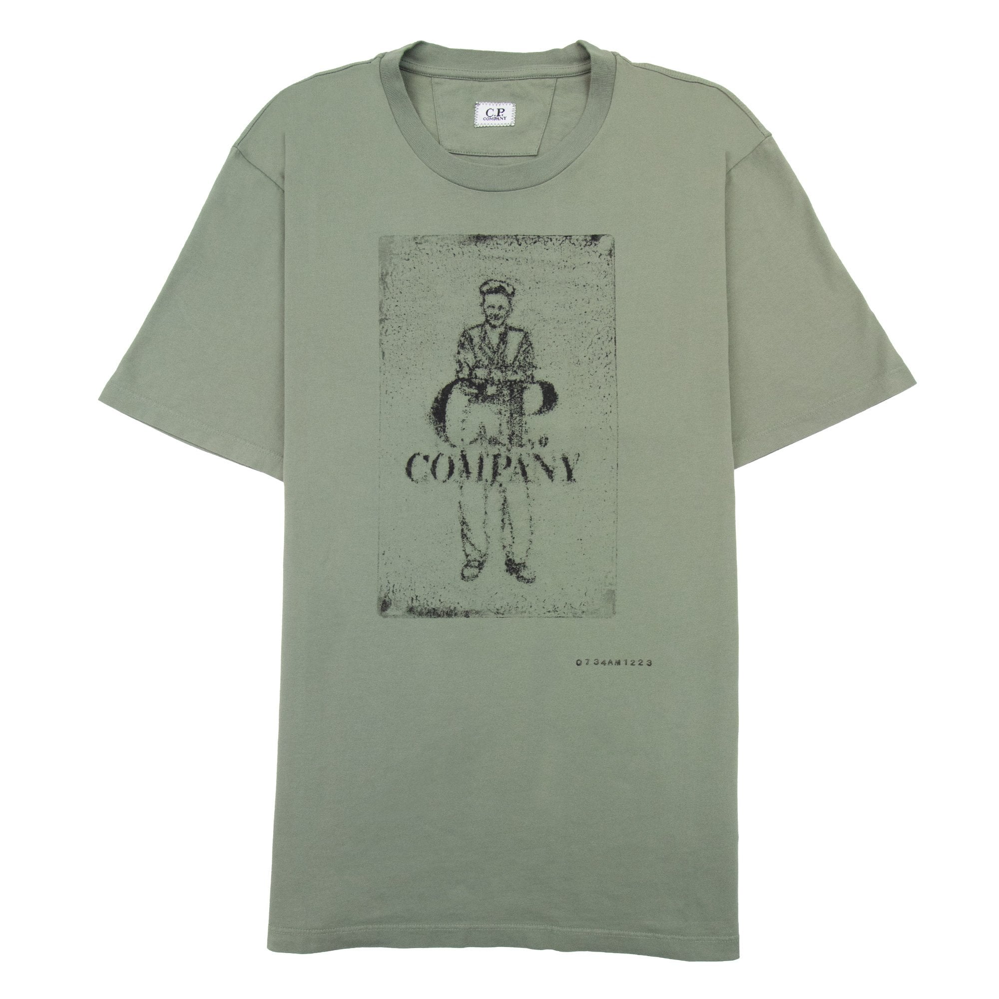 Cp Company 24/1 Jersey Artisanal Card T-shirt Agave Green 627