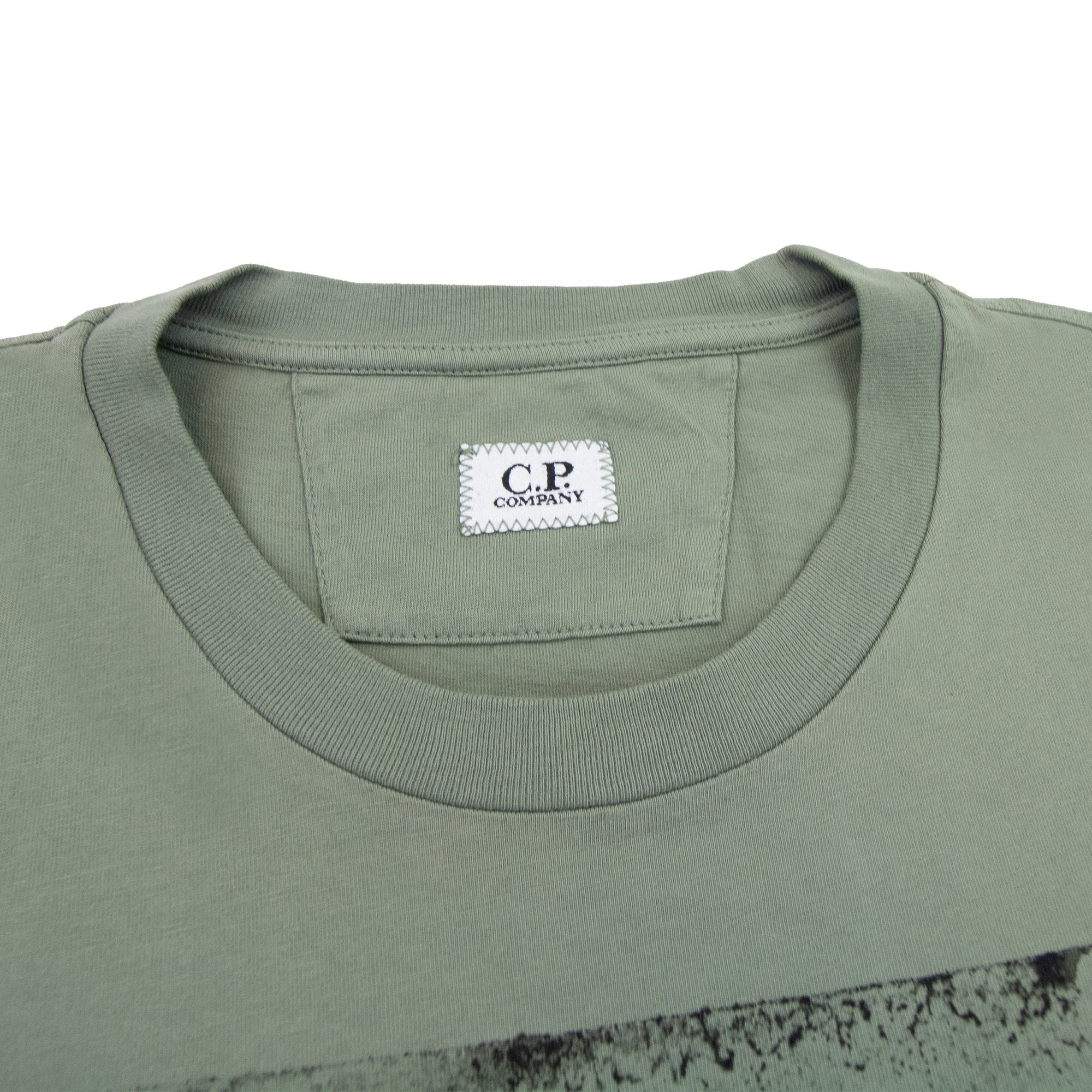 Cp Company 24/1 Jersey Artisanal Card T-shirt Agave Green 627