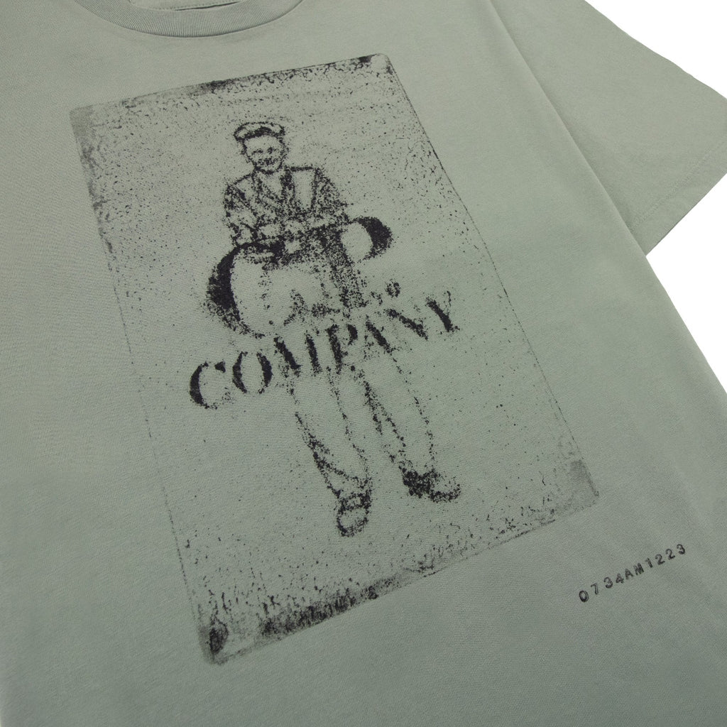 Cp Company 24/1 Jersey Artisanal Card T-shirt Agave Green 627