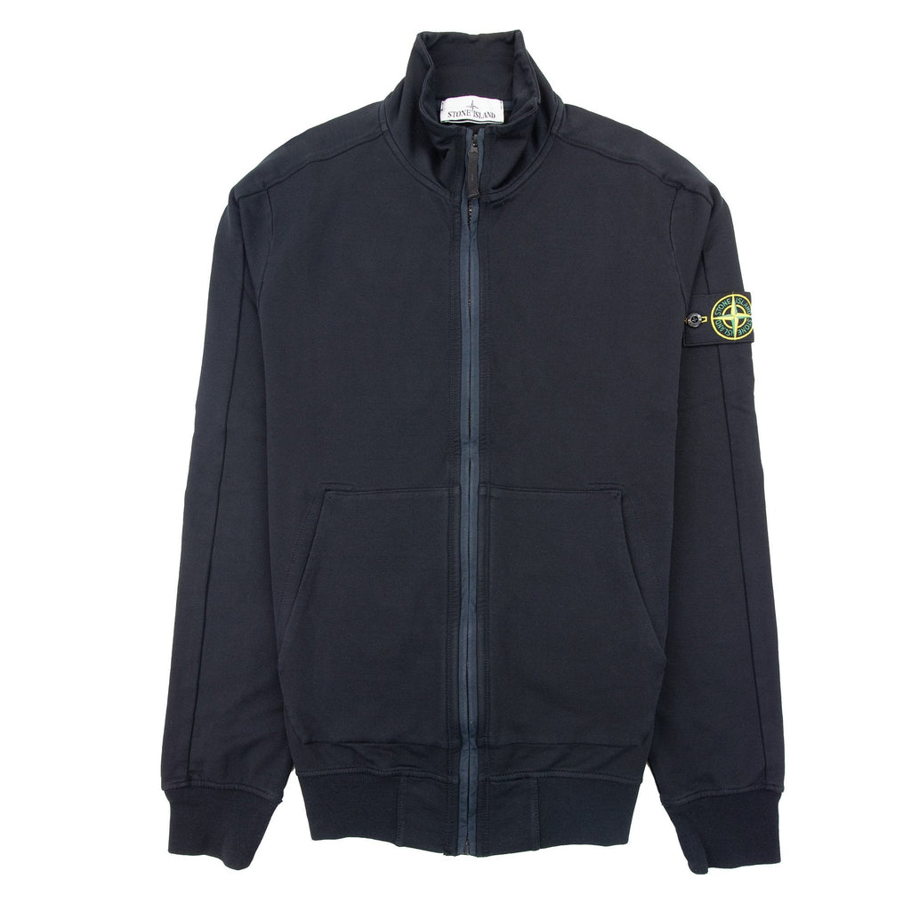 Stone Island 64952  Stretch Fleece Garment Dyed Track Top Navy V0020