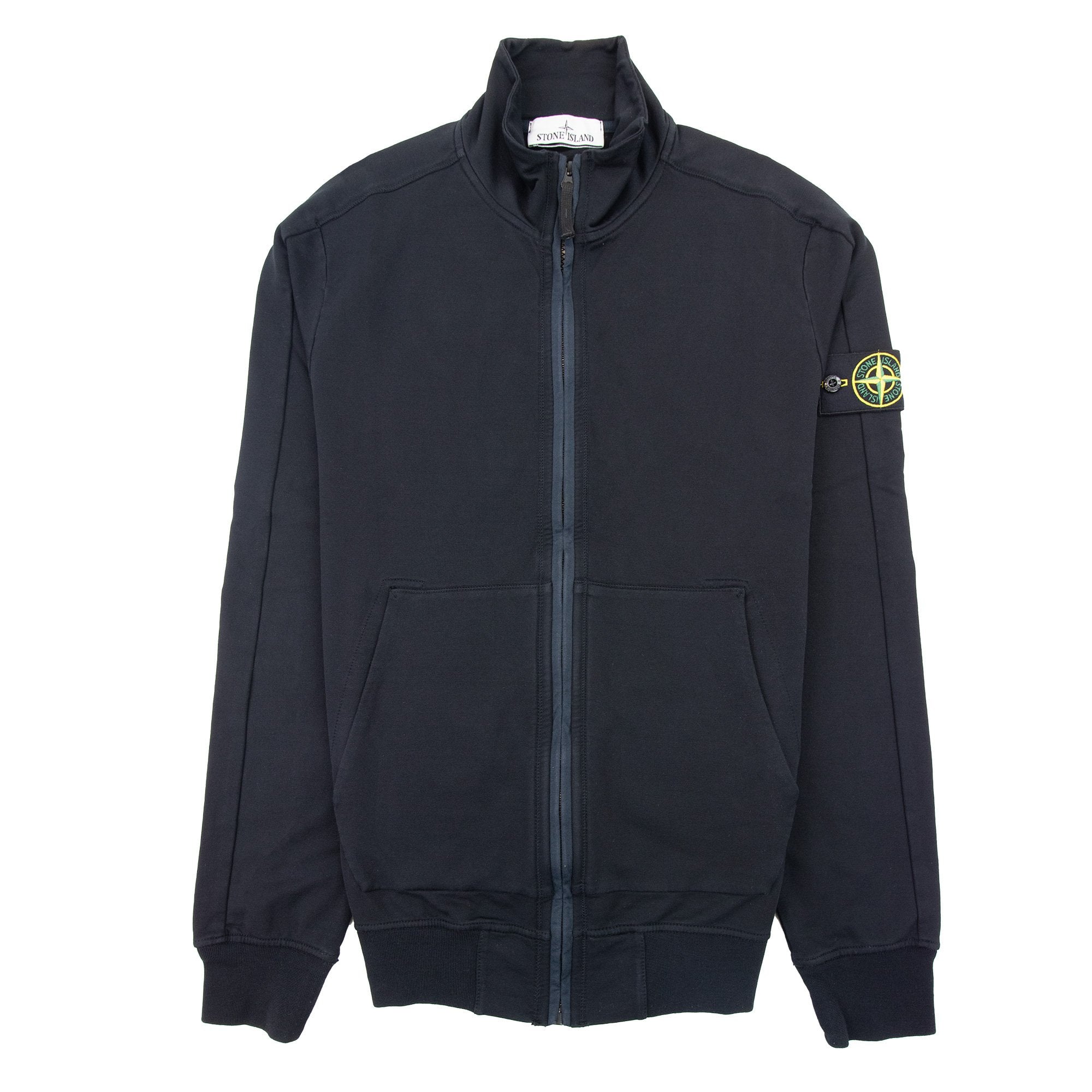 Stone Island 64952  Stretch Fleece Garment Dyed Track Top Navy V0020