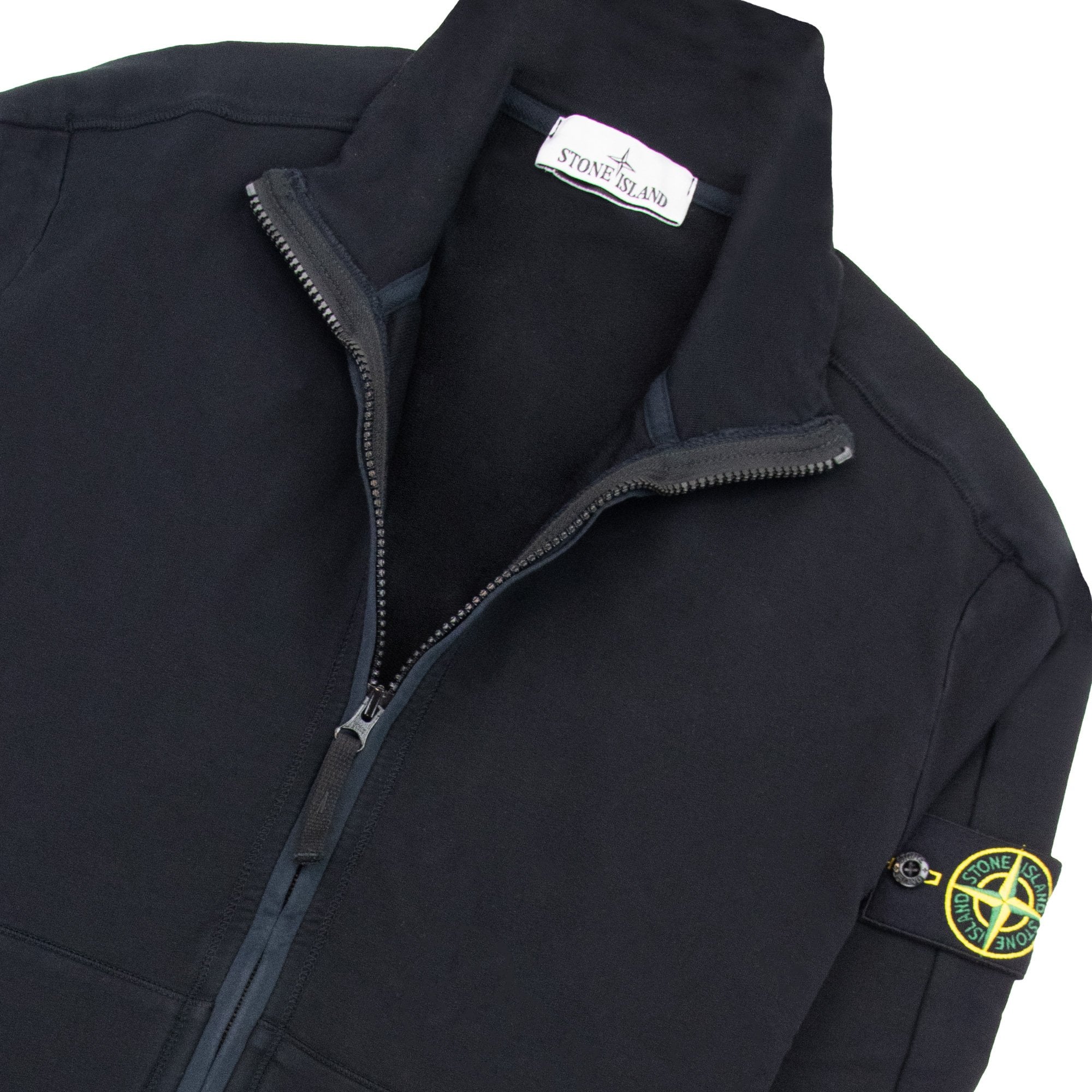 Stone Island 64952  Stretch Fleece Garment Dyed Track Top Navy V0020