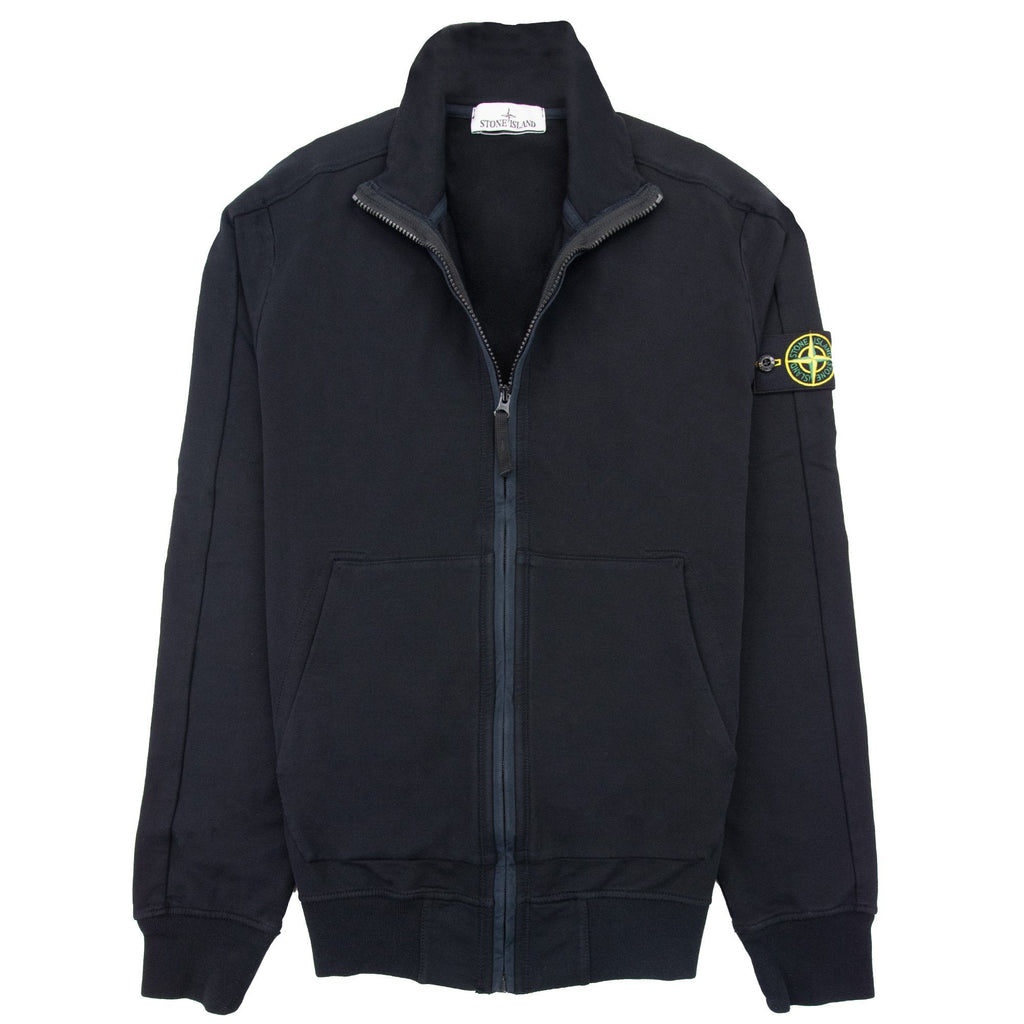 Stone Island 64952  Stretch Fleece Garment Dyed Track Top Navy V0020