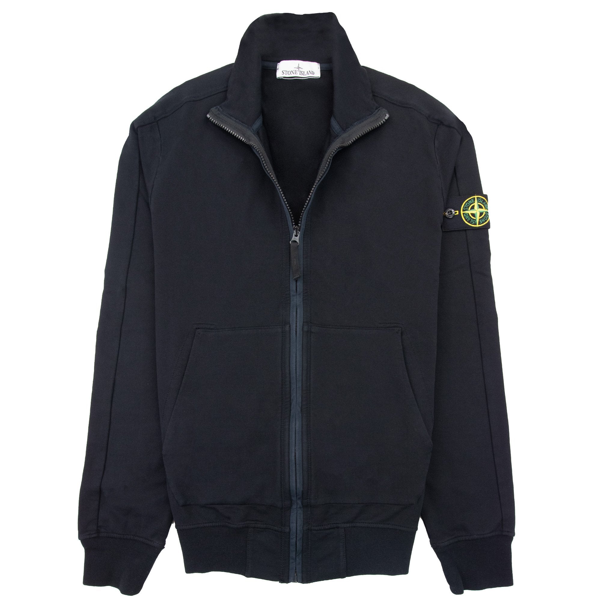Stone Island 64952  Stretch Fleece Garment Dyed Track Top Navy V0020