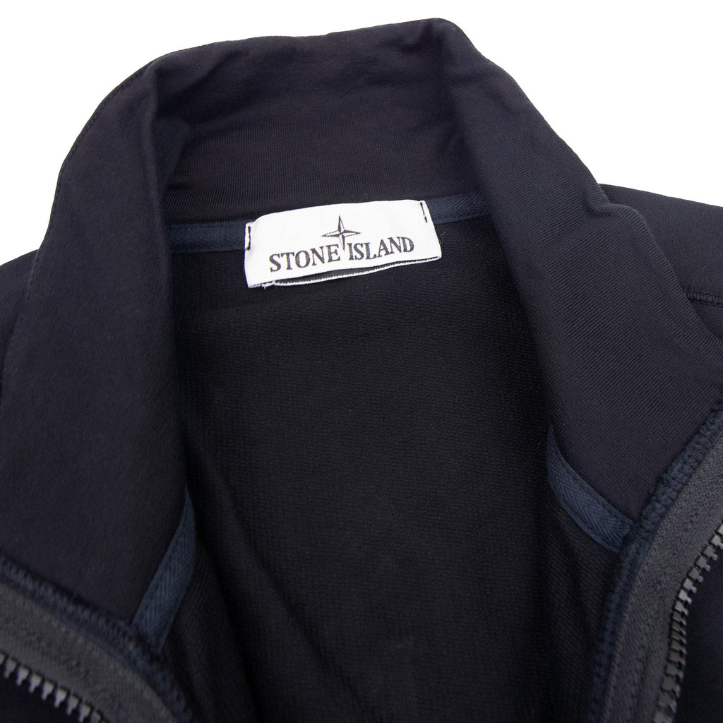 Stone Island 64952  Stretch Fleece Garment Dyed Track Top Navy V0020