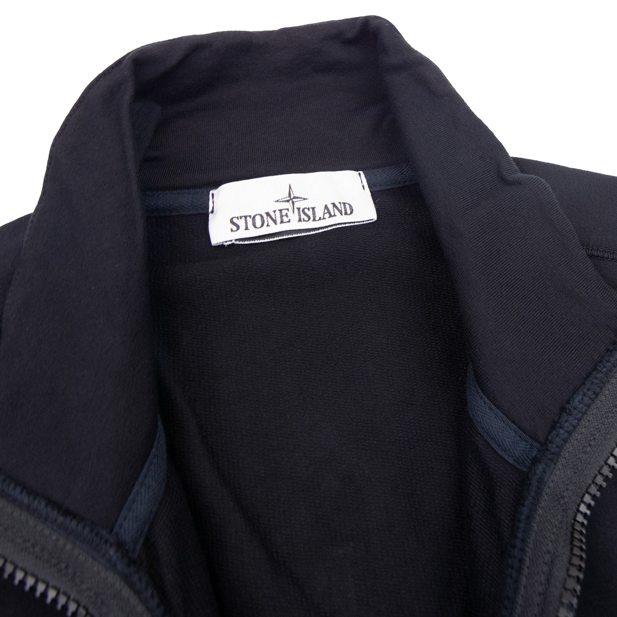 Stone Island 64952  Stretch Fleece Garment Dyed Track Top Navy V0020