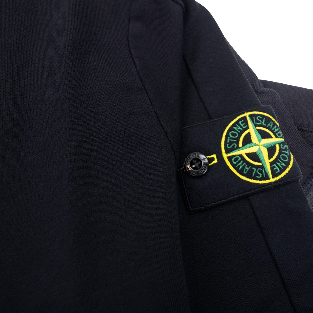 Stone Island 64952  Stretch Fleece Garment Dyed Track Top Navy V0020