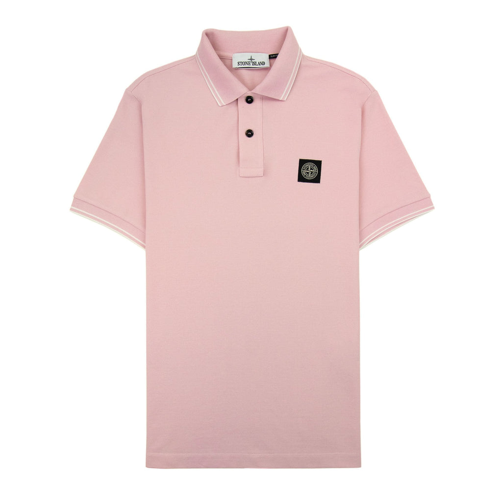 Stone Island 22s18 Slim Fit Polo Shirt Pink V0080