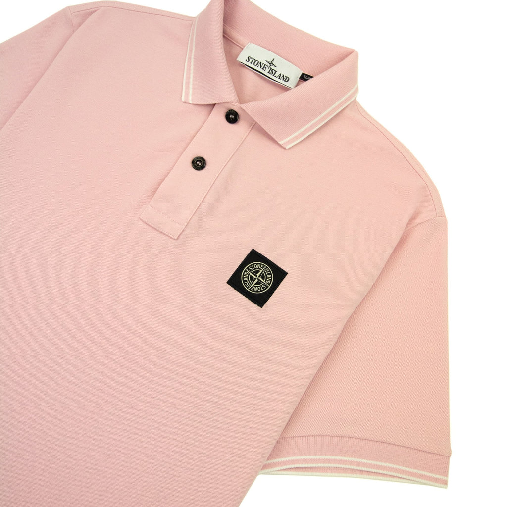 Stone Island 22s18 Slim Fit Polo Shirt Pink V0080