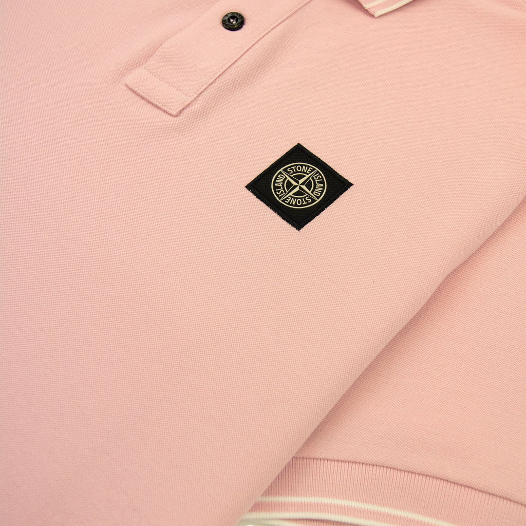 Stone Island 22s18 Slim Fit Polo Shirt Pink V0080