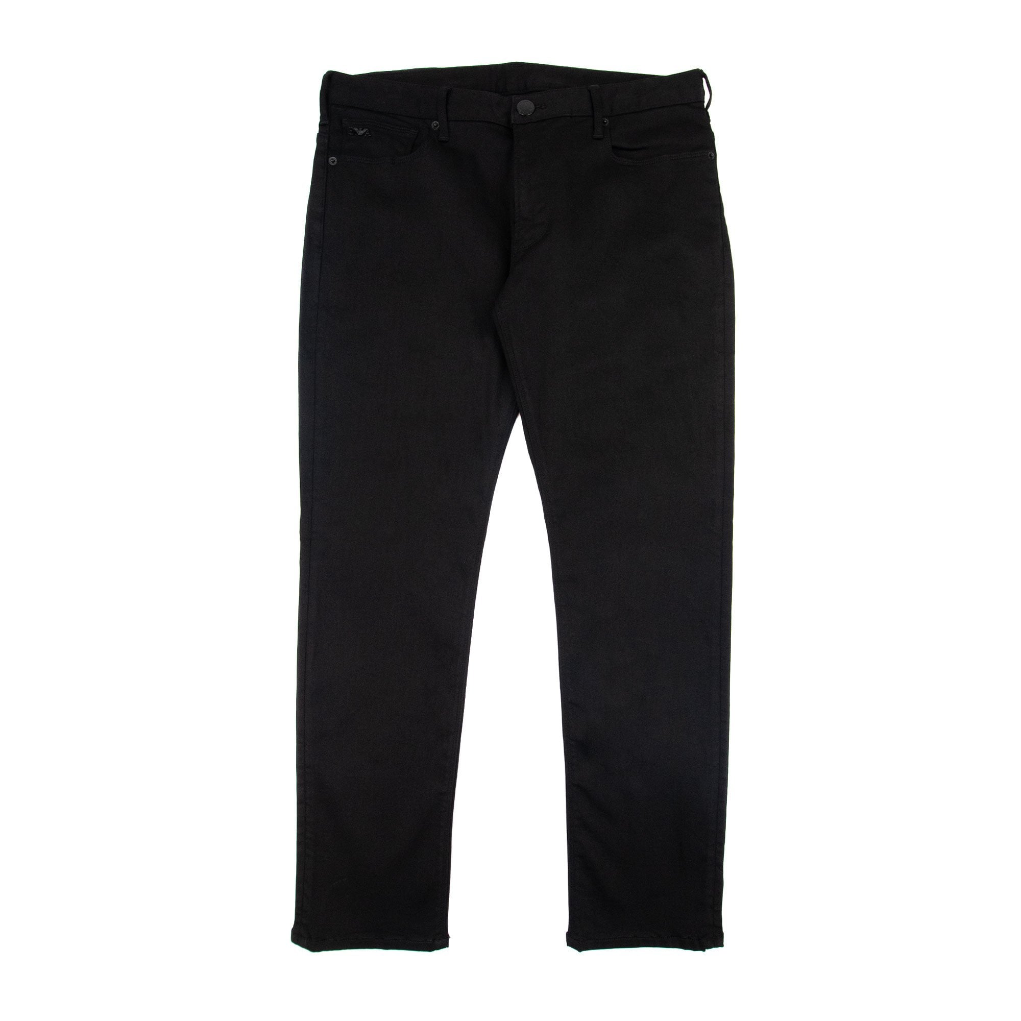 Emporio Armani J06 Stretch Twill Slim Fit Trousers Black 005