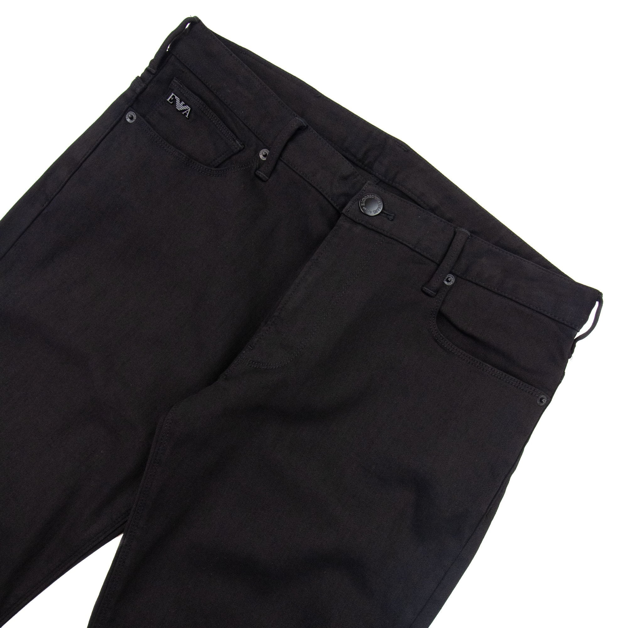 Emporio Armani J06 Stretch Twill Slim Fit Trousers Black 005