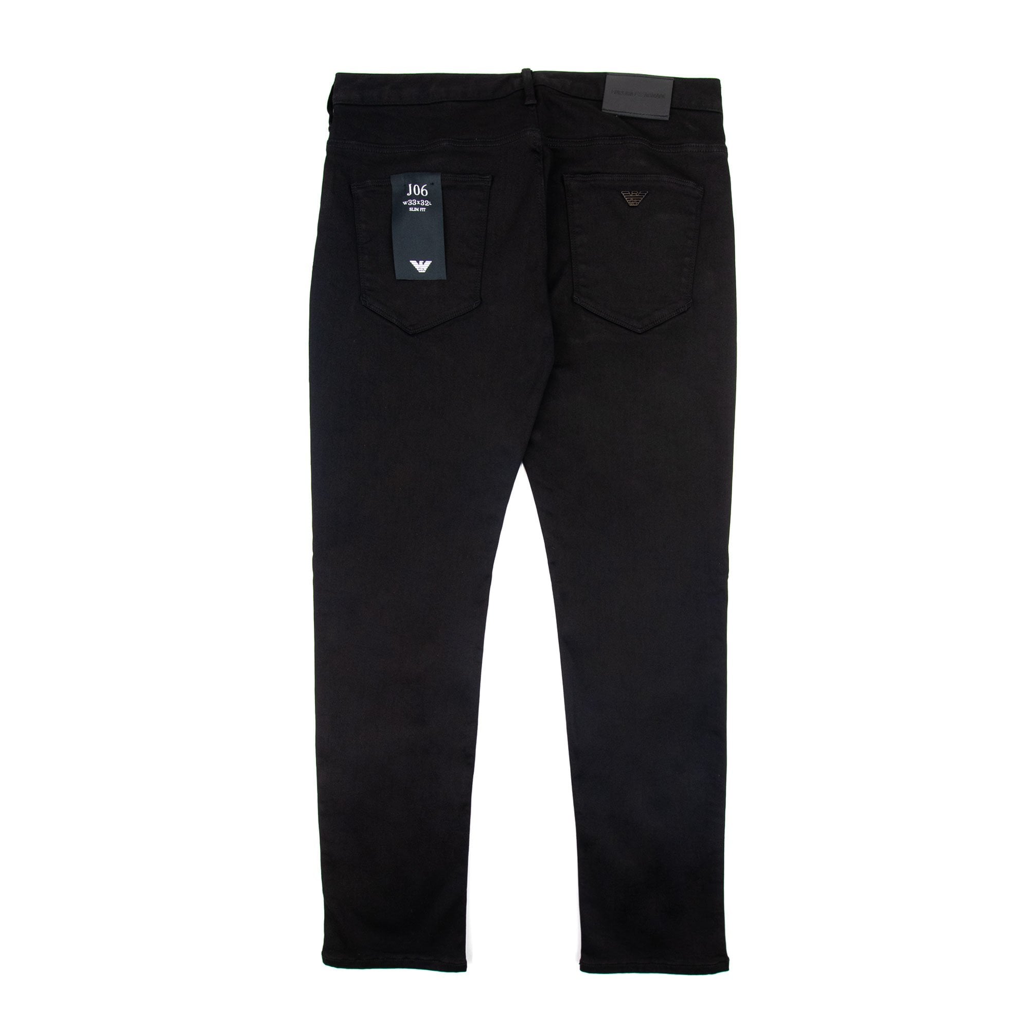 Emporio Armani J06 Stretch Twill Slim Fit Trousers Black 005