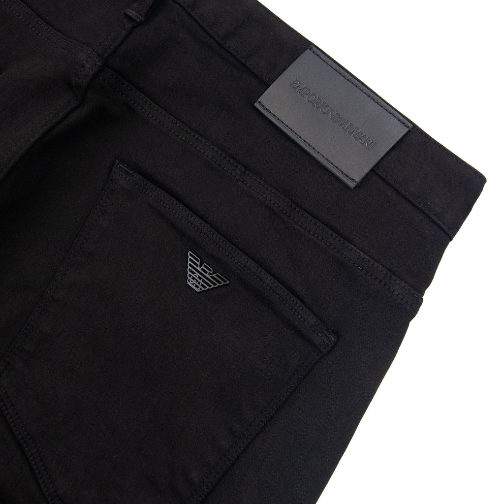 Emporio Armani J06 Stretch Twill Slim Fit Trousers Black 005