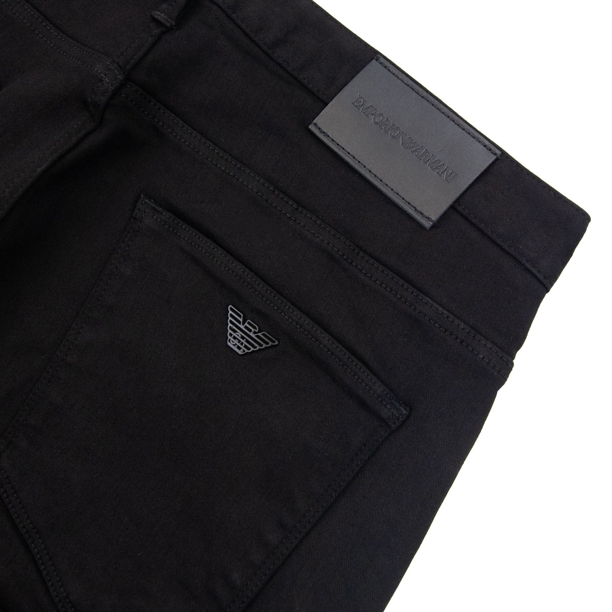 Emporio Armani J06 Stretch Twill Slim Fit Trousers Black 005