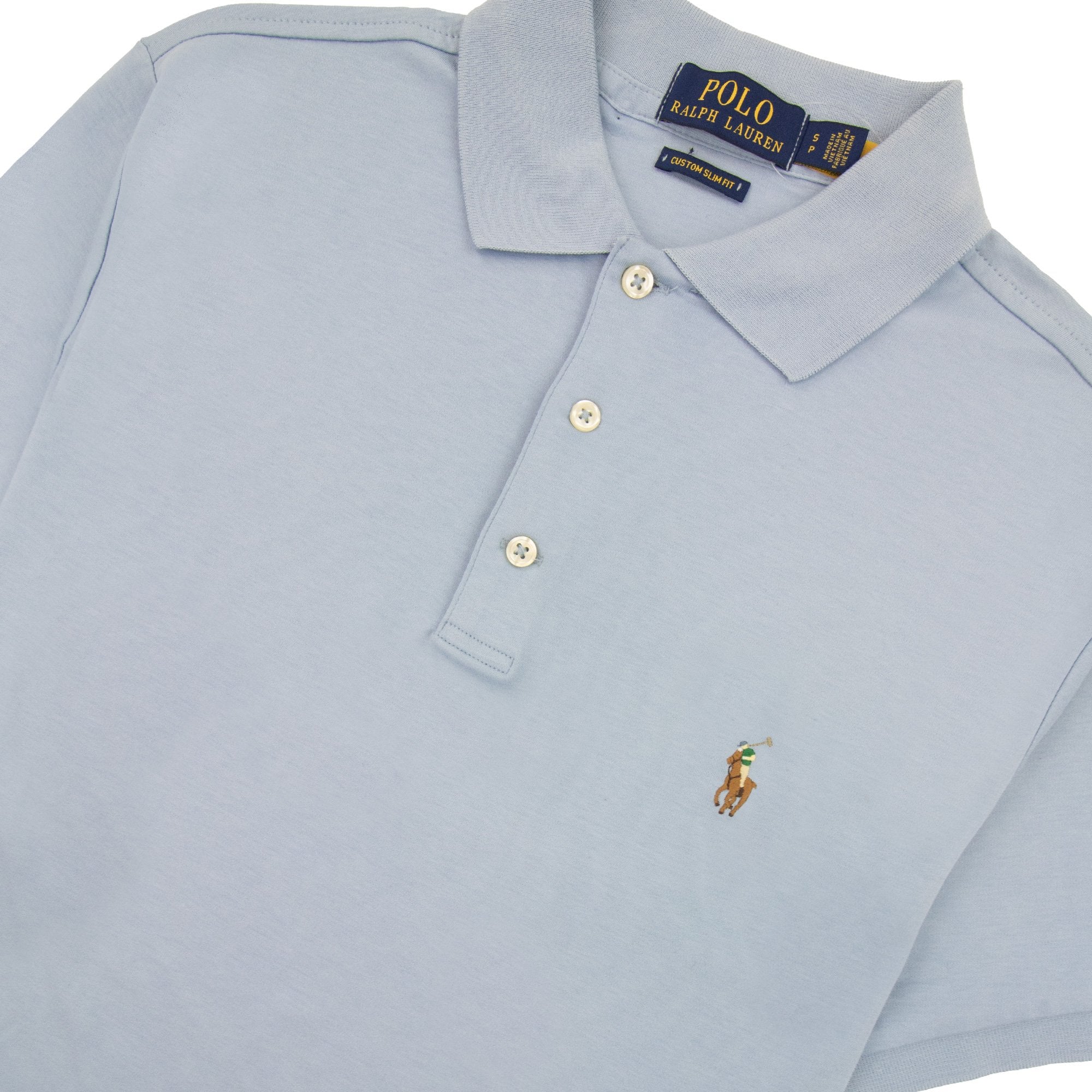 Polo Ralph Lauren Custom Slim Fit Polo Light Blue
