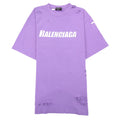 Balenciaga Caps Rip T-shirt Lilac