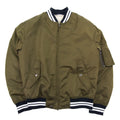 Valentino V Logo Signature Print Bomber Jacket Military Green