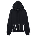 Valentino Logo Print Hoodied Sweatshirt Black 0ni