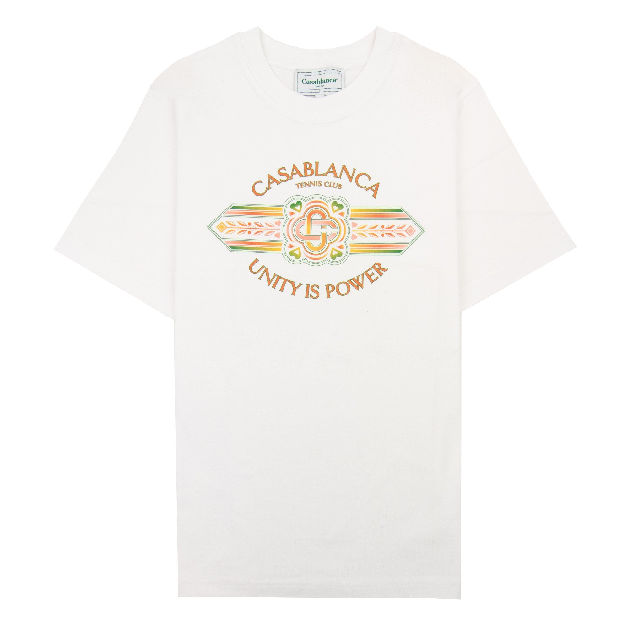 Casablanca Unity Is Power Printed T Shirt White 001