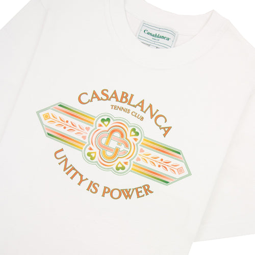 Casablanca Unity Is Power Printed T Shirt White 001