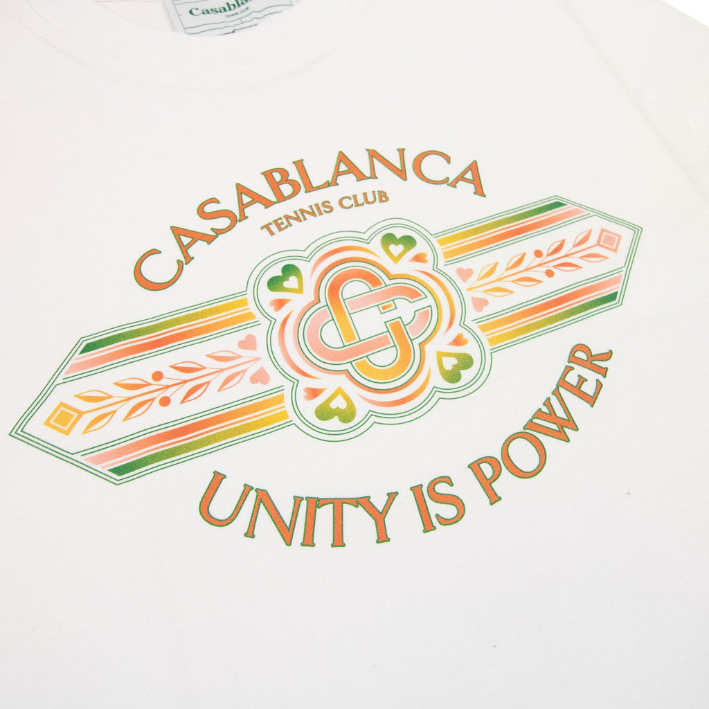 Casablanca Unity Is Power Printed T Shirt White 001