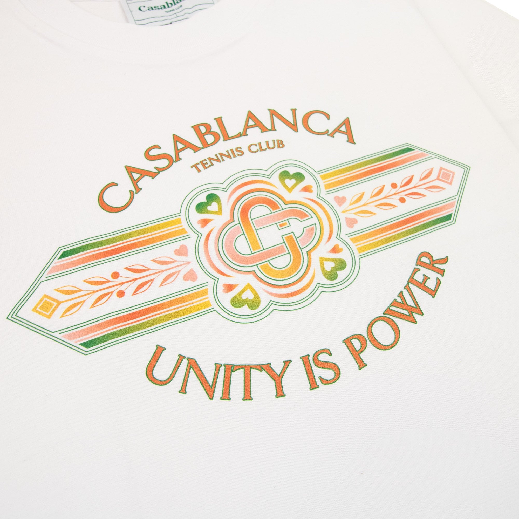 Casablanca Unity Is Power Printed T Shirt White 001
