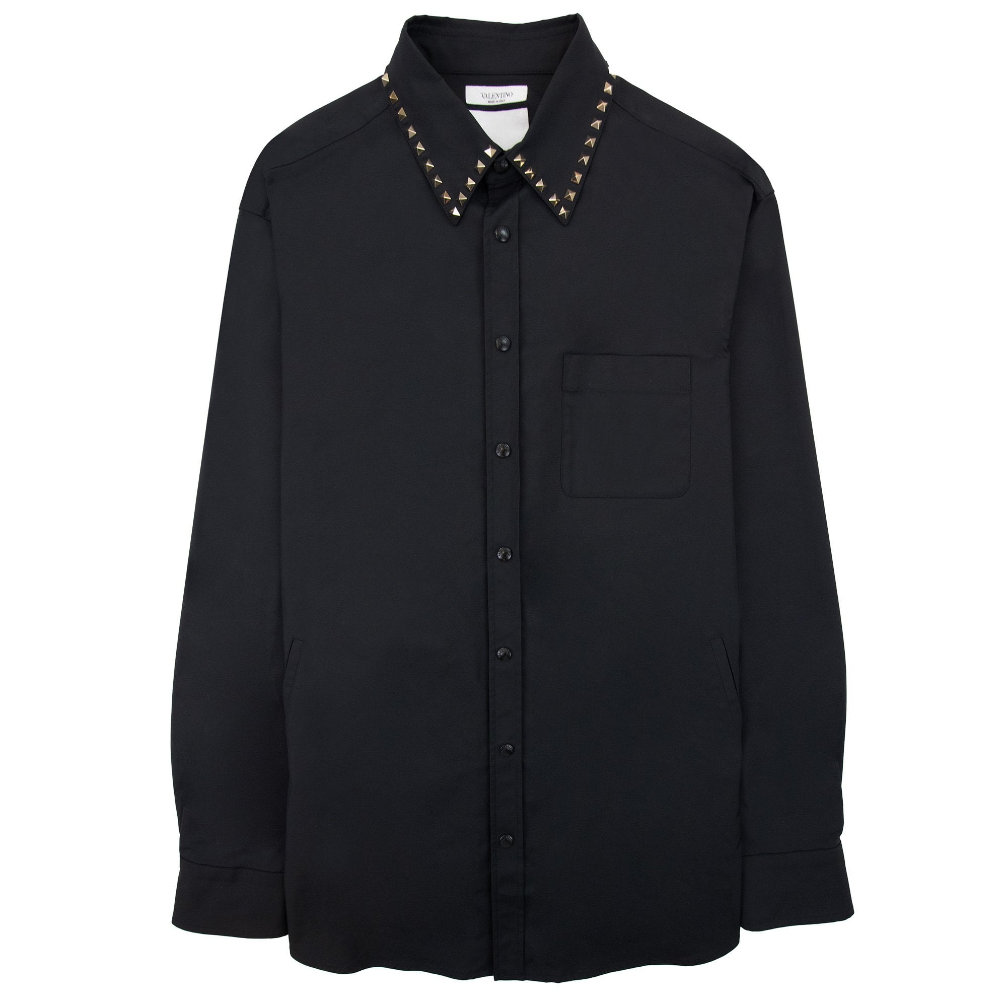 Valentino Rockstud Untitled Overshirt Black 0no