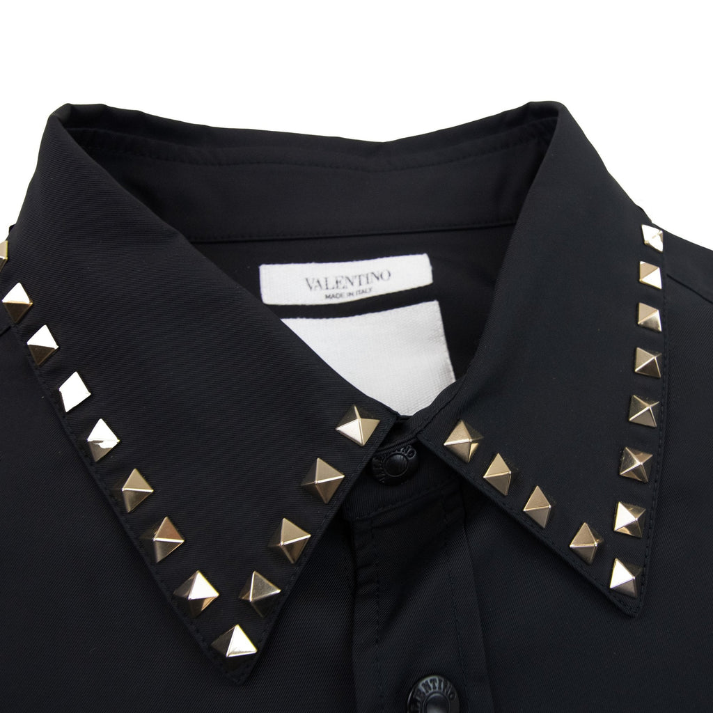 Valentino Rockstud Untitled Overshirt Black 0no