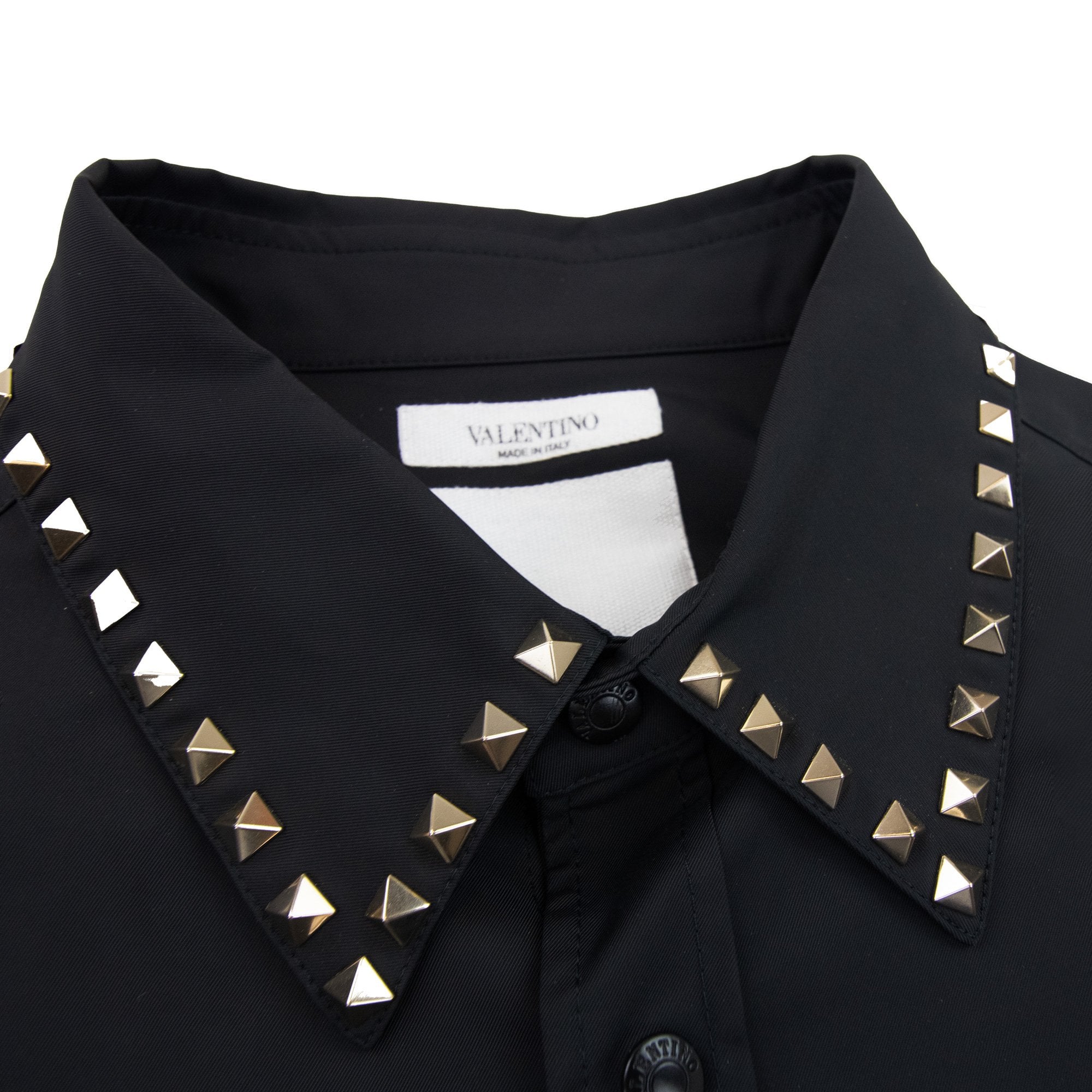 Valentino Rockstud Untitled Overshirt Black 0no