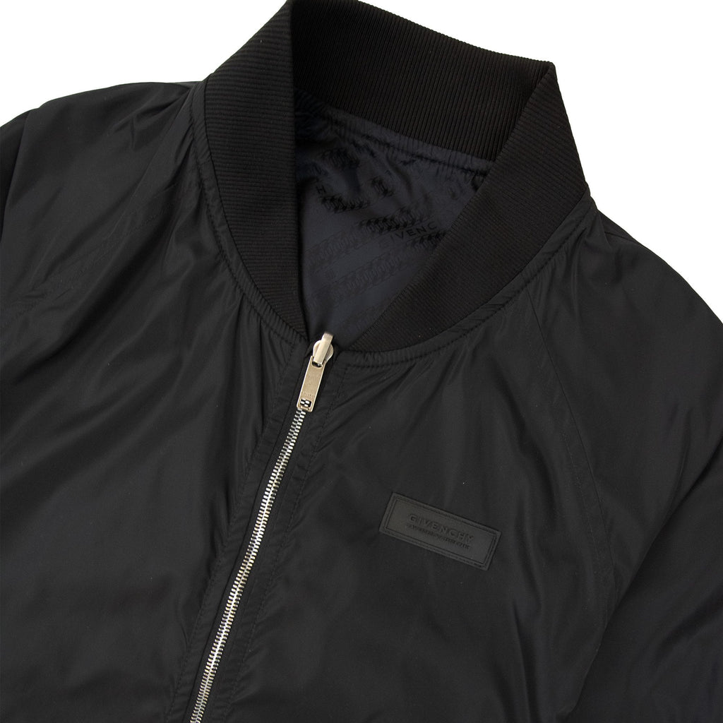 Givenchy Chain Motif Reversible Bomber Jacket Black 001