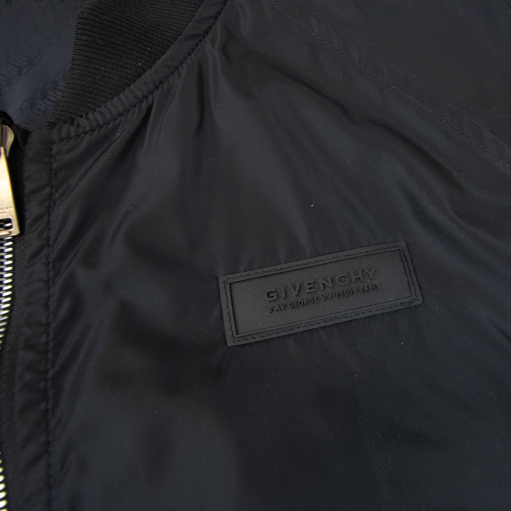Givenchy Chain Motif Reversible Bomber Jacket Black 001